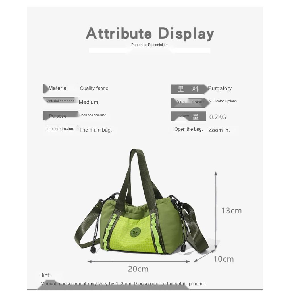 Tote Bag Women Oxford Multi Compartment Handheld Crossbody Daily