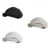 Thin Striped Berets Cotton and Linen Painter Caps Vintage Octagonal Hat  Ladies
