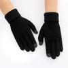 Winter Touch Screen Gloves Women Men Warm Stretch Knit Mittens Imitation Full Finger Guantes Female Crochet Thicken