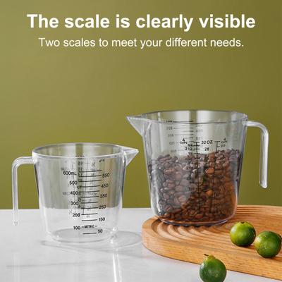 Nützlicher, lebensmittelechter, multifunktionaler, langlebiger Messbecher für die Zubereitung von Kuchen, Backen, Küchenzubehör, zum Messen von Flüssigkeiten