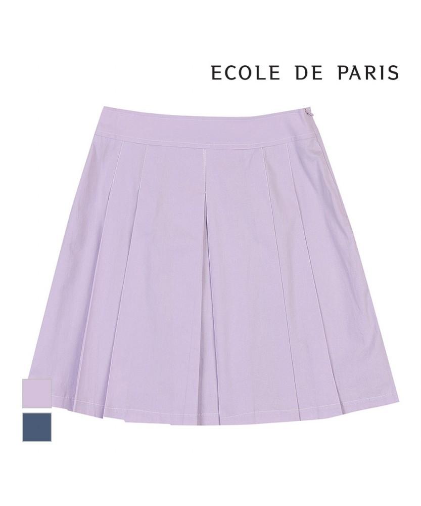 ECOLEDEPARIS Denim Pleated Skirt_Rb35Wsbm38Z
