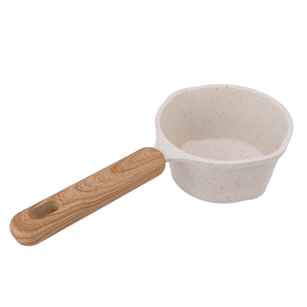 Multifunctional Milk Warmer Pot White Cooking Pot Butter Melting Pot Non-stick Pan  Restaurant