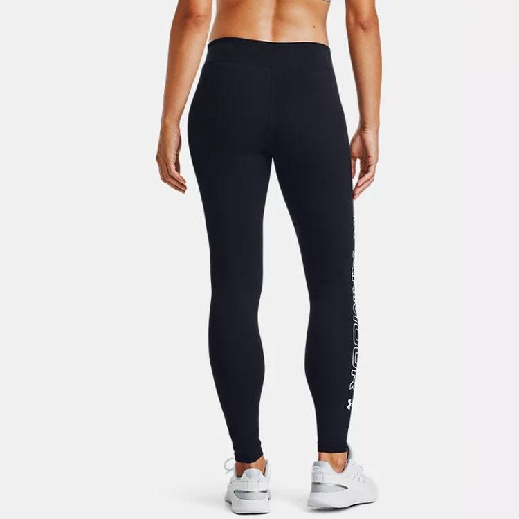 Under Armour Favorite Wordmark Print Stretch Fitness Leggings Women Leggings Black 1356403-001