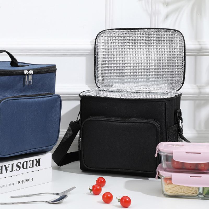 Geantă de umăr Oxford groasă cu izolație manuală de mare capacitate, geantă de prânz pentru camping, geantă de picnic în aer liber