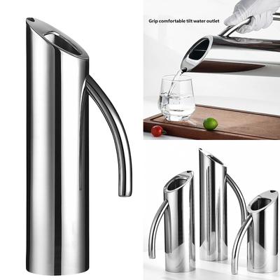 Stainless Steel Juice Pitcher for Coffee Beverages Multiuse Large Mouth Ice Cold Freeze Water Pot for Bar Event