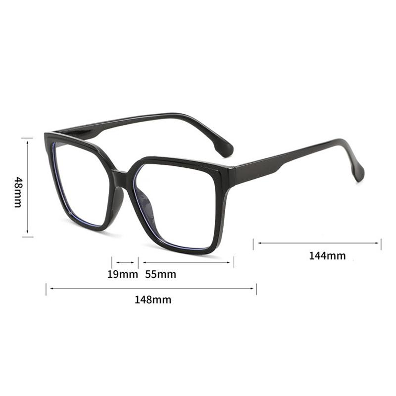 Xiaomi Women Oversized Square Anti‑Blue Light Reading Glasses Fashion Decorative Eyewear Office Daily Eyeglasses