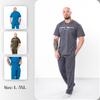 Men’s Cotton Pajama Set – Short Sleeve Top & Long Pants, Summer, 8094-001-33 HC