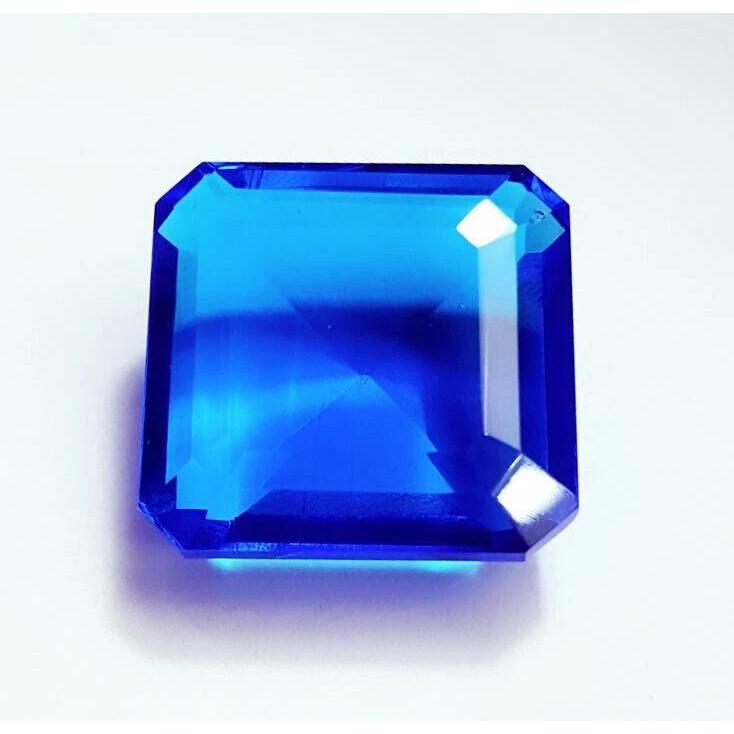 Square Cut Royal Blue Color Topaz 150+ Ct Stunning Certified Loose Gemstone