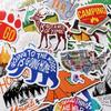50pcs American Camping Stickers Outdoor Decals Funny Cooler Box Stickers Camping Goods