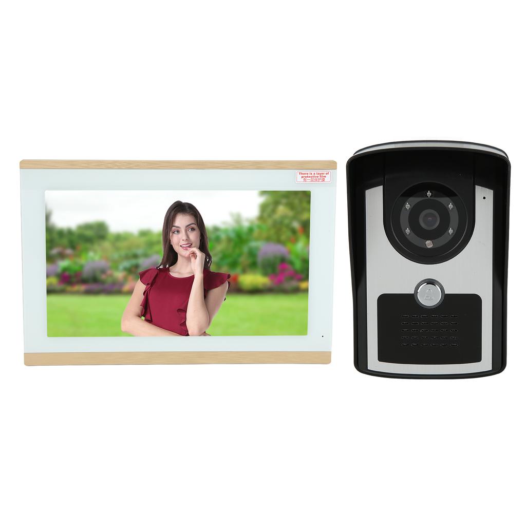 10in WIFI Wired Home Video Doorbell 1080P 2MP Manual Zoom IR Night Vision 2 Way Intercom System for