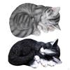 Adorable Resin Cat Sculpture for Garden and Home Decoration
