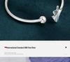 999 Sterling Silver Three Lives One Fate Open Bracelet, Ancient Style, Apricot Leaf Design, Artistic and Simple Women's Gift