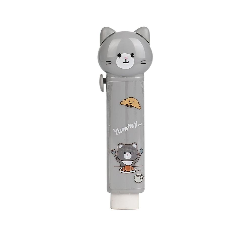 1/4pcs Cartoon Cat Town Eraser Mini Kitty Push Type Rubber Erasers for Pencil Cleaning Stationery School Student