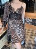 Sexy suspender ice silk nightdress two-piece set summer pure desire wind with chest pad silk back loungewear 1011 new