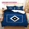 Hamburger SV Pattern Bedding Quilt Set  Home Decoration  Gift (1 * Duvet Cover + 2 * Pillowcase  Without Core)