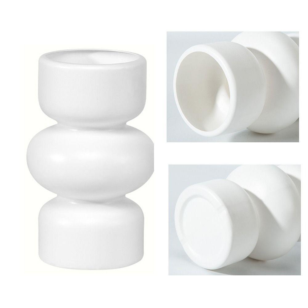 Kunststoff Blumenvase Weiß Rot Dekoration Tischvase Blumengeschäft Gartenbedarf