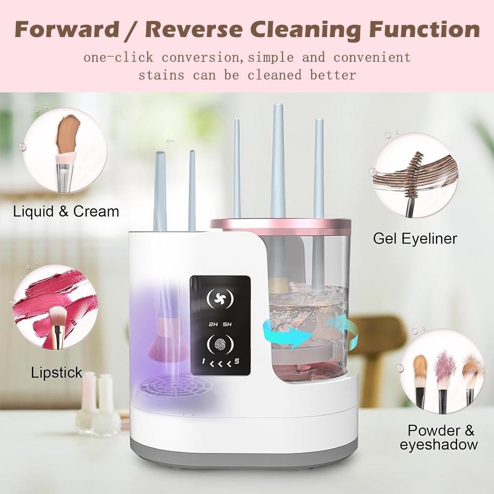 Electric Makeup Brush Cleaner Machine with Makeup Brush Dryer Automatic Cosmetic Brushes Cleaner Tool for Beauty Makeup Brush