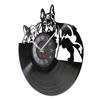 French Bulldog Couple Wall Art Home Decor Wall Clock Made Of Vinyl Record Modern Puppy Dog Wall Clock Dog Breed Dog Owners Gift