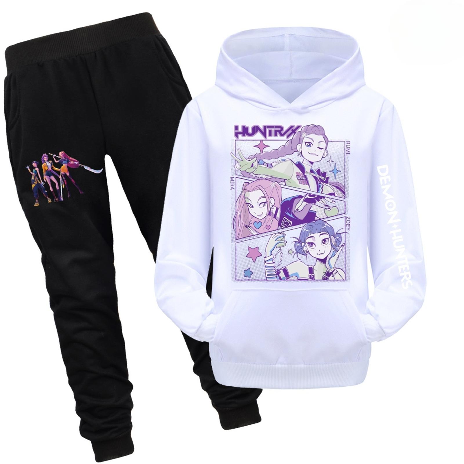 

Детский худи и брюки, двухпредметный спортивный костюм, комплект свитшота с длинным рукавом и принтом 120