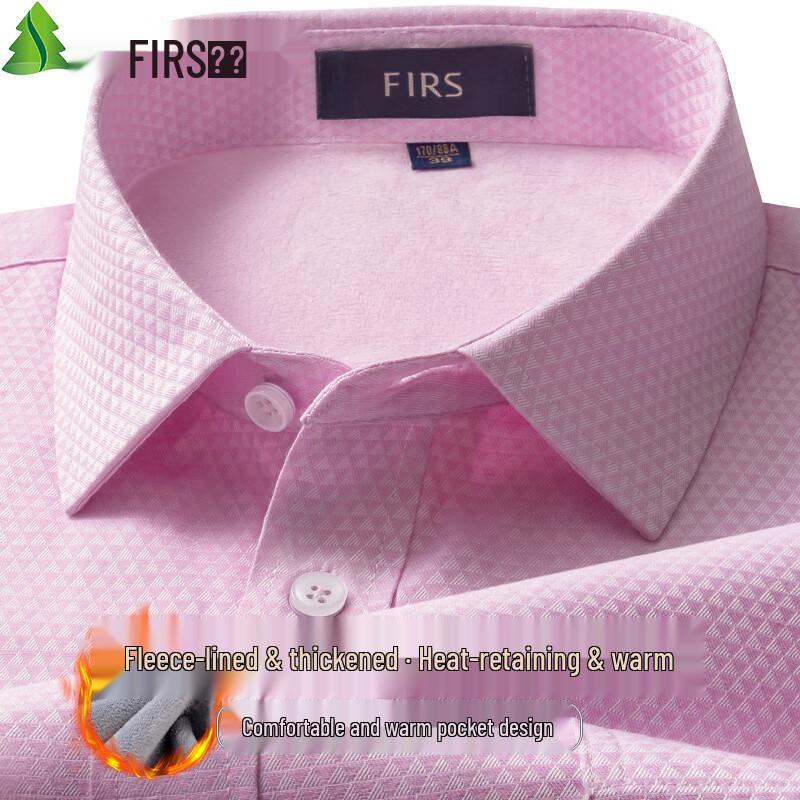 FIRS Men's Plush Lined Warm Business Casual Shirt