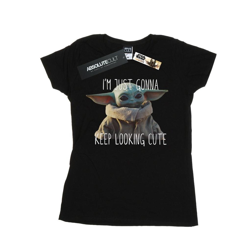 Star Wars Womens/Ladies The Mandalorian Keep Looking Cute Cotton T-Shirt