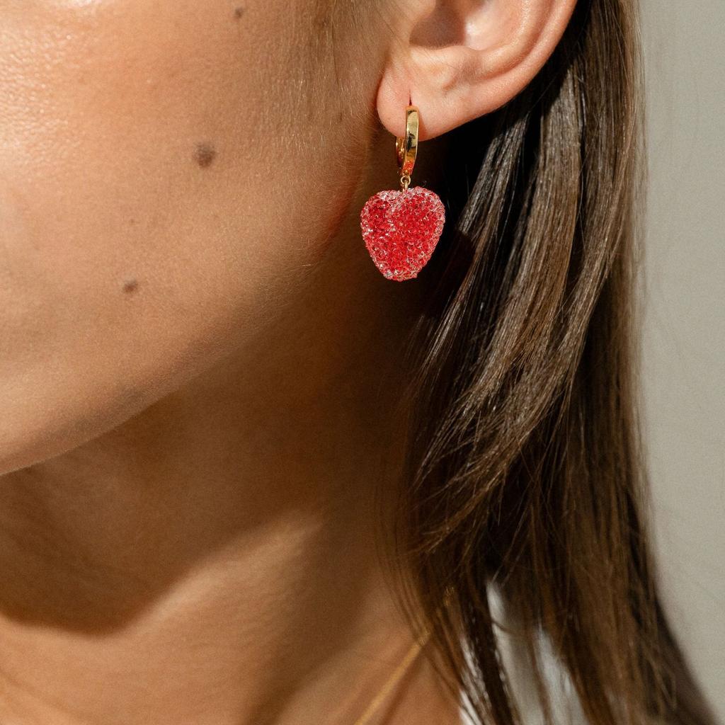 Nuevos Pendientes de Corazón de Gominola Coloridos de Moda para Mujer Diseño Dulce Lindos Encantadores Joyería para Fiesta Regalo