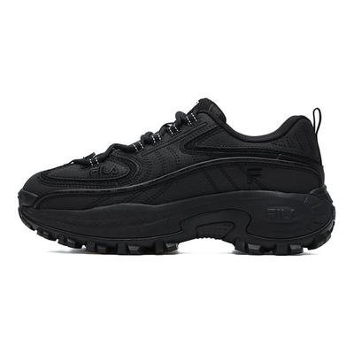 Fashion Sneakers Synthetic Leather Comfortable Sports Shock Absorbing Durable Low Top Casual Shoes Women Sneakers Black F12W144136FBK