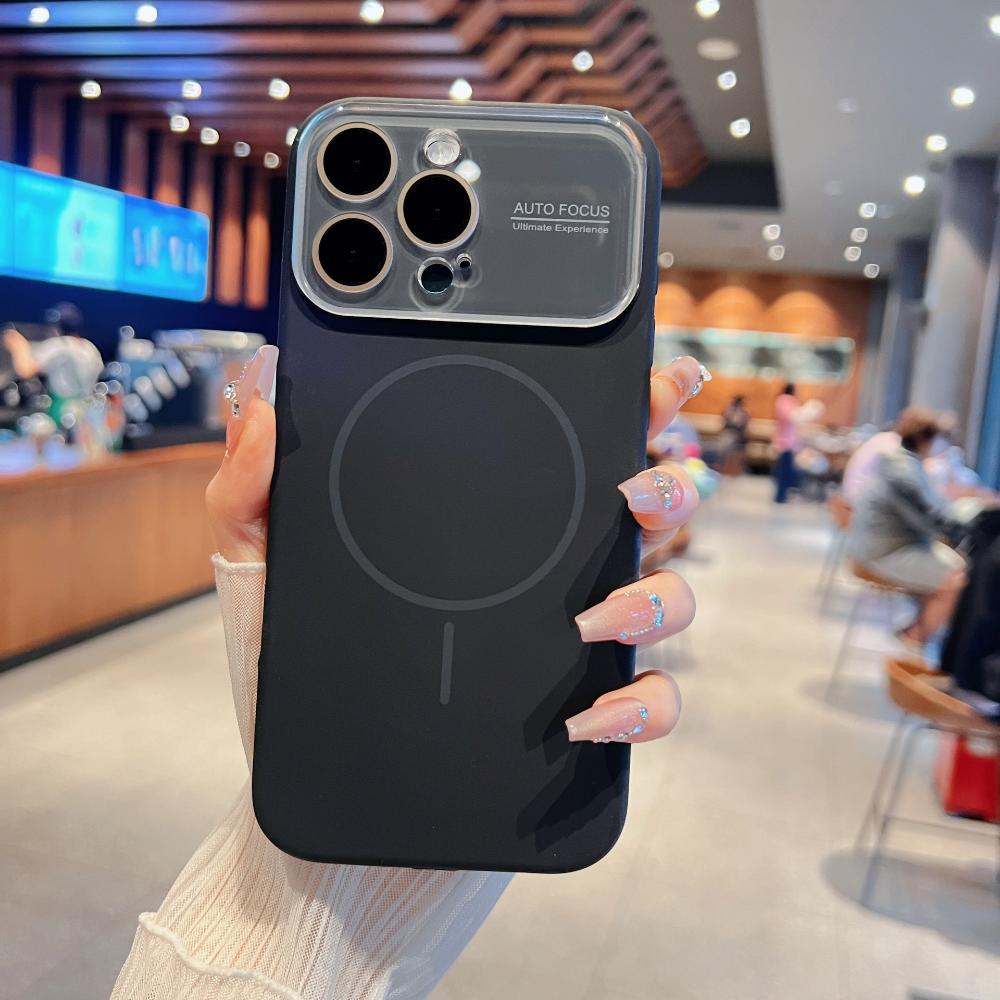 Compatible with IPhone 17, Large Window Liquid Silicone Full Coverage, Apple 16 Thin Circle Magnetic Charging Protective Case