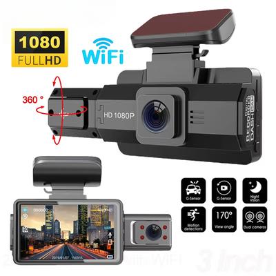3-Zoll-Dashcam für Autos, 1080P, Innenvideorecorder, Auto-WLAN-Kamera für Fahrzeuge, Nachtsicht, Auto-DVR, Black Box, Autozubehör
