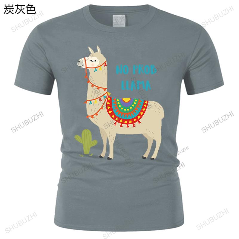 Cute No Prob Llama T Shirt Women Funny Cartoon Alpacas Animal Print Tshirt Summer Top Female Tshirt Girls Graphic Streetwear