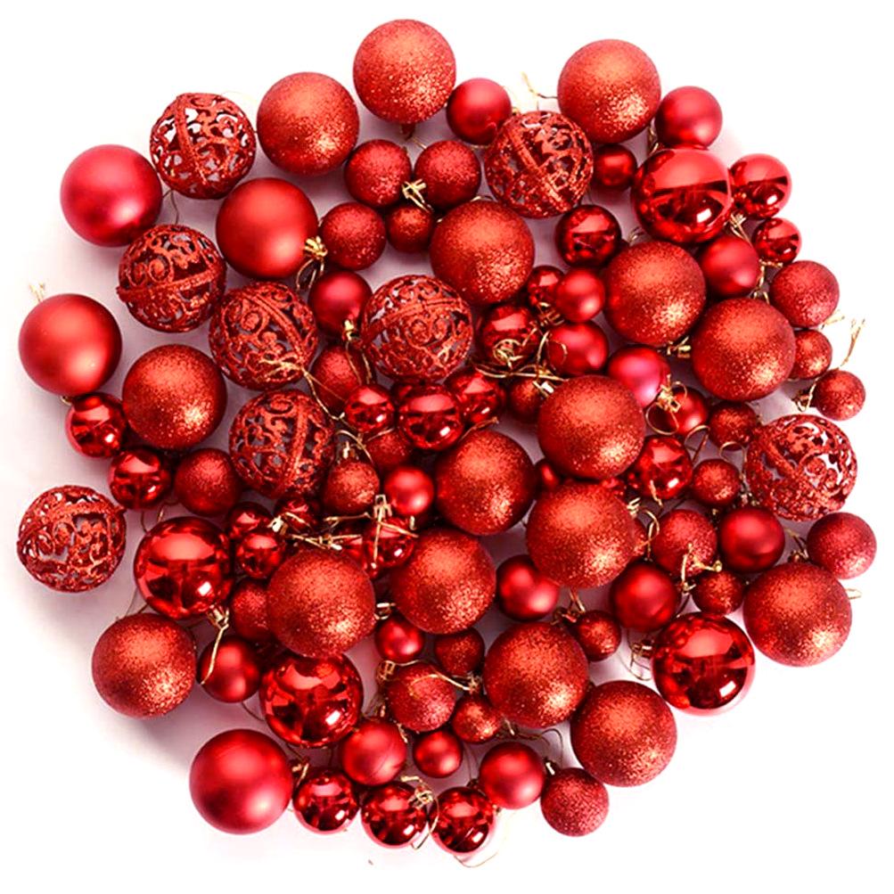 Electroplated Irregular Painted Plastic Christmas Ornament Set 100-Pack