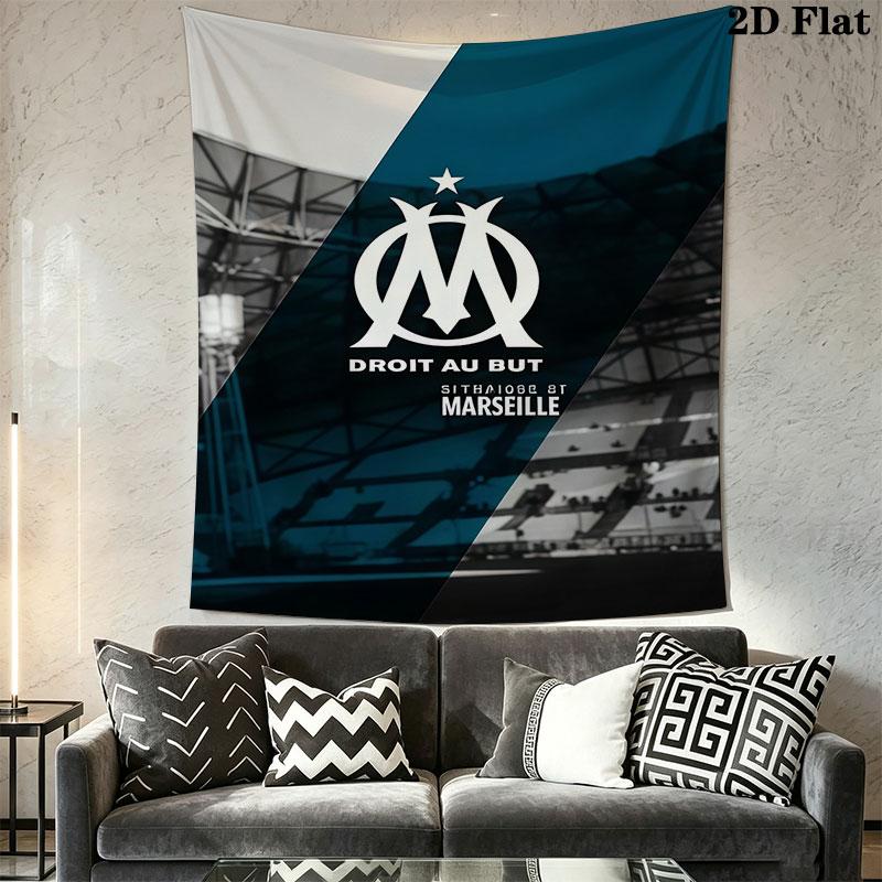 OM logo Wall Hanging Printed Fabric Blanket Decorative Tapestries for Bedroom Living Room Home Decor