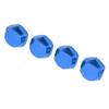 4pcs 1 8 RC Hex Hub Nuts Dustproof Lightweight 17mm Aluminum Wheel Hex Drive Hub AdaptorBlue
