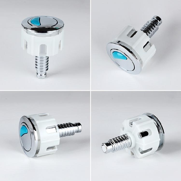 Universeller Spülkasten mit Doppelspülung, Knopf, runde Form, Druckknopfspülung