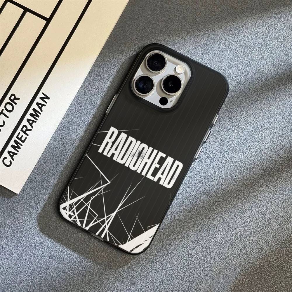 R-Radiohead Rock Band Phone Case For IPhone 17 16 15 14 13 12 11 Pro Plus Pro Max Soft Stripe Cover