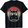 Retro Vintage Hippo Hippopotamus Sunglass T-Shirt