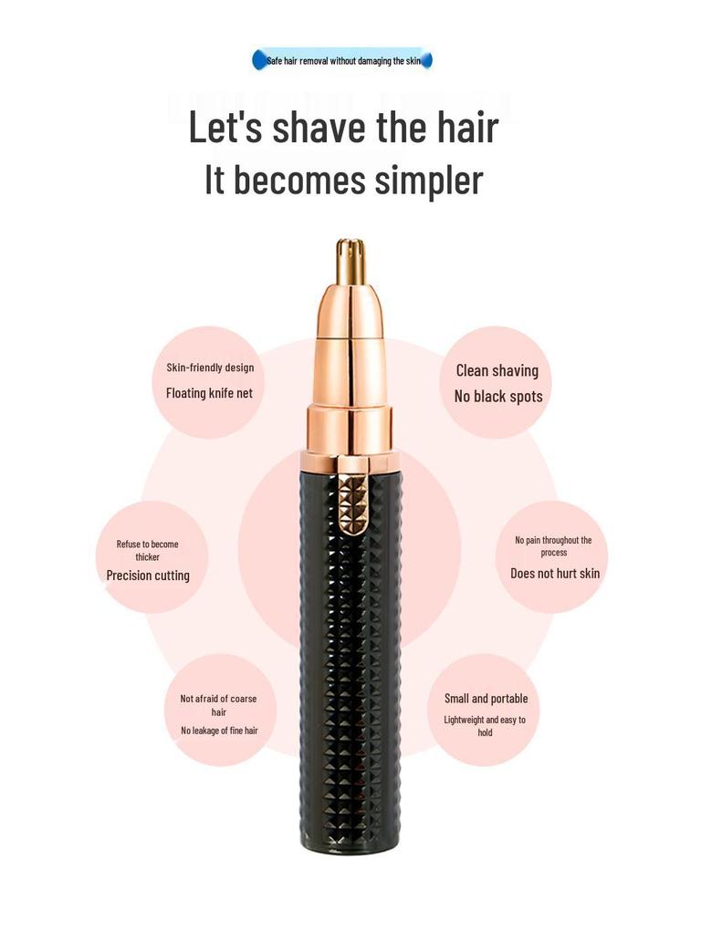 Women's Electric Eyebrow and Nose Hair Trimmer & Razor Set