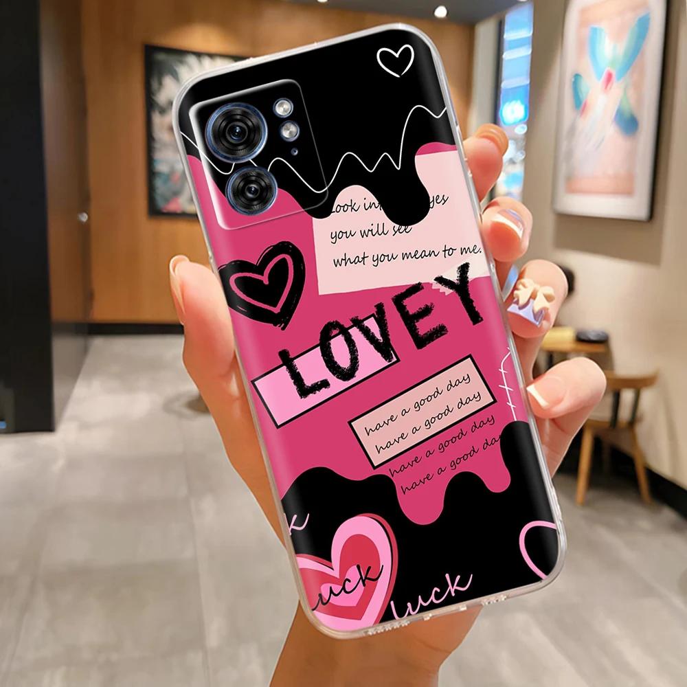 For Moto Edge 40 XT2303-2 Phone Case Panda Butterfly Soft Clear Slim Silicone Phone Cover for Motorola Moto Edge40 Edge 40 pro