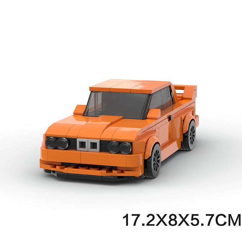 M8 Grid Car Racing Color E30 M3 Model Compatible Puzzle Assembly Building Block Set