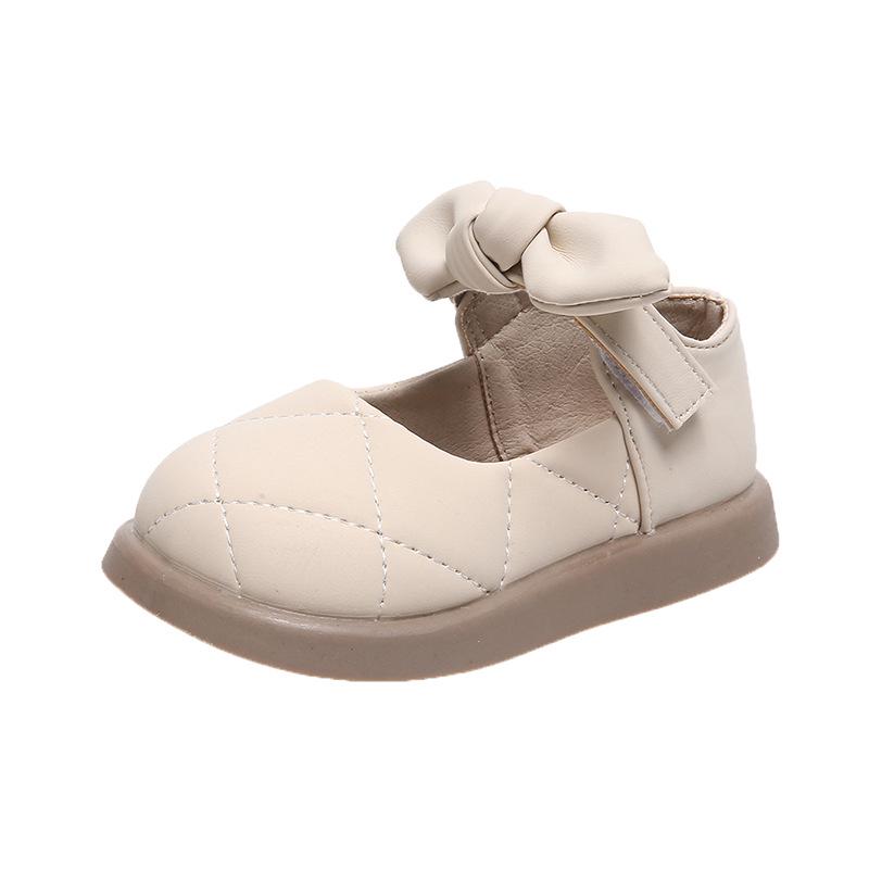 Princess Style Girls' Leather Shoes for 1-3 Year Olds, Breathable and Fashionable Children's Footwear