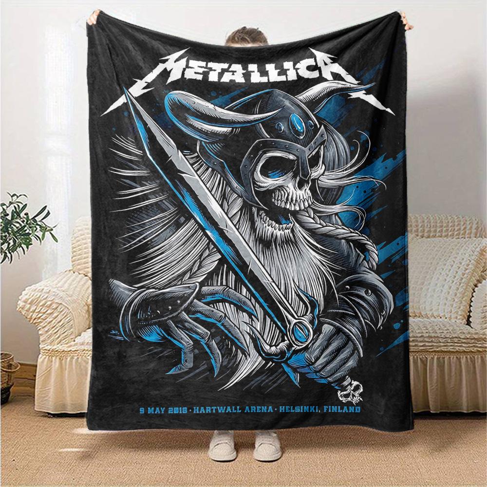 1pc Dragon guitarThemed Blanket Soft Flannel All Season Cozy Throw with Bold Graphic Print, Travel, or Holiday Gift for Family & Friends