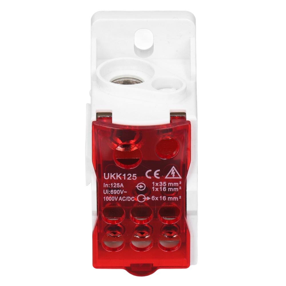 690V 125A Universal Electric Terminal Block Red Junction Box Electrical Installations