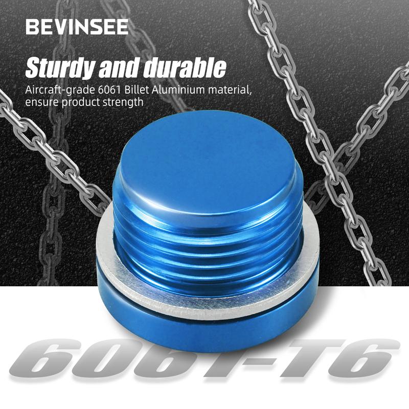 BEVINSEE Oil Thermostat Housing Lid Cover & Plugs for BMW E60 E90 E92 E93 E82 F10 F30 F36 F12 F20 F22 M2 F84 M3 F80 M4 F82/F83