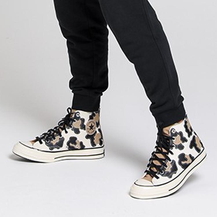 Converse Chuck Taylor All Star 1970s "Hacked Archive" Cow Print High Top Espadrille Unisex White Brown