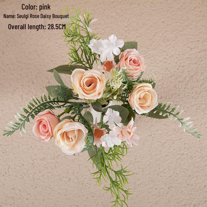 Rose Daisy Bouquet INS Style Artificial Flower for Home Decoration and Weddings - MW66794