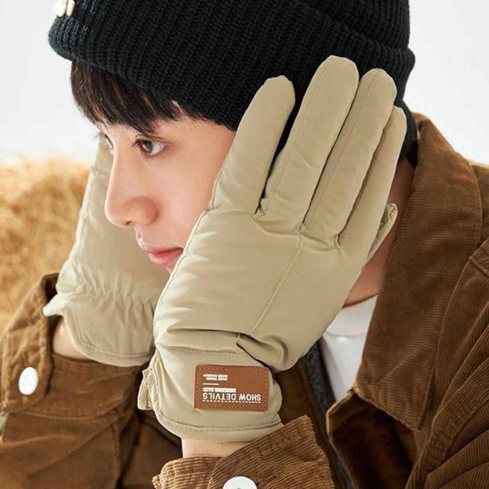 Keep Warm Snowboard Gloves Windproof Cycling Mittens Simple Full Finger Mittens  Ski