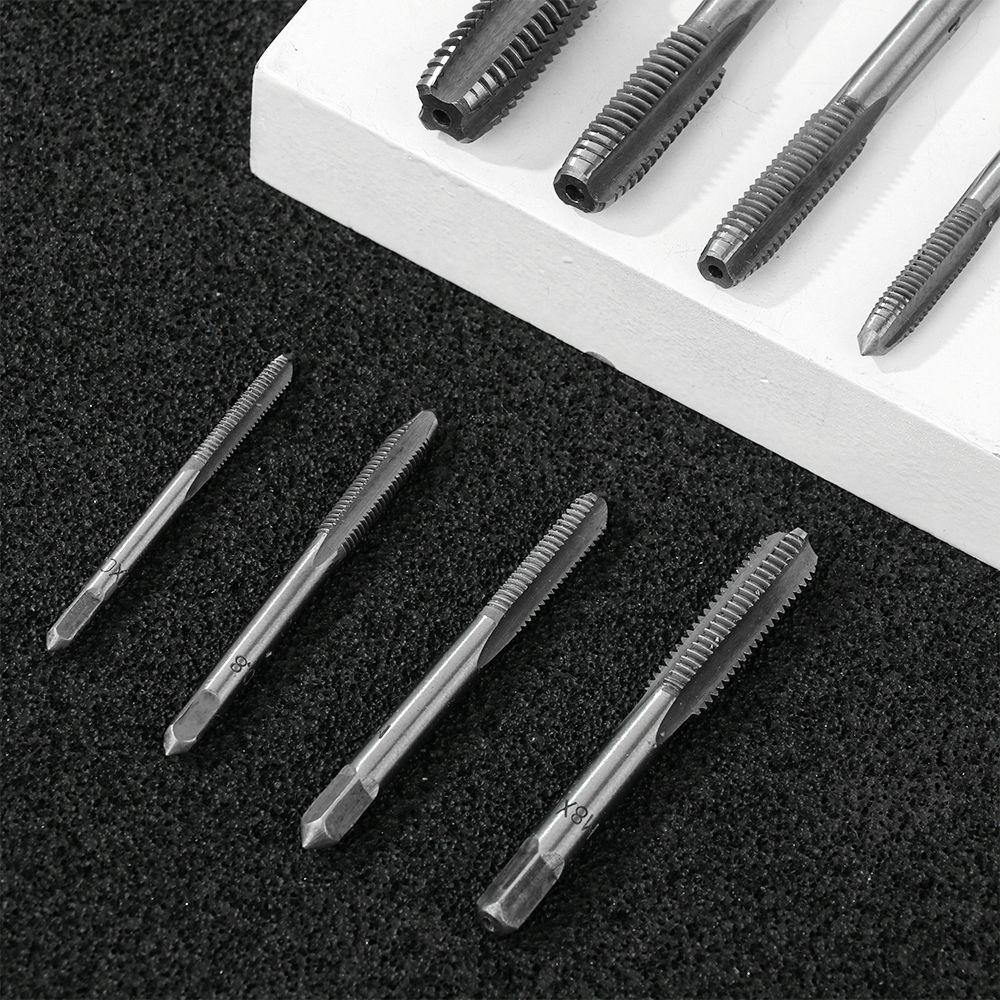 2PCS/Set Metal Working HSS Screw Fluted Plug Metric Drill Bit Hand Straight Flute Taps Thread Tap Set Threading Kit