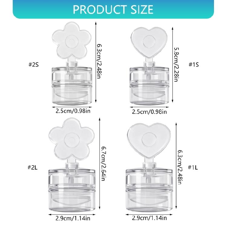 Floral Heart Patterned Nail Stamp with Scraper For Reusable Manicure Designs Featuring Clear Silicone Pad