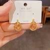 Fashion Minimalist Metal Round Twisted Dangle Earrings For Women