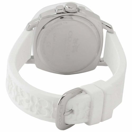 Coach Women's Boyfriend Watch with White Silicone Strap 14503146